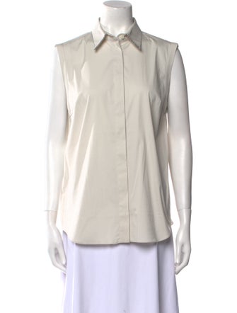 Brunello Cucinelli Sleeveless Button-Up Top
