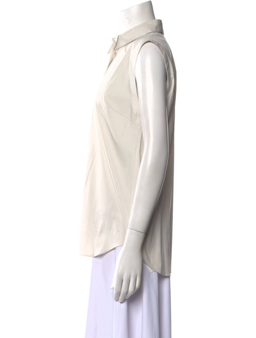 Brunello Cucinelli Sleeveless Button-Up Top