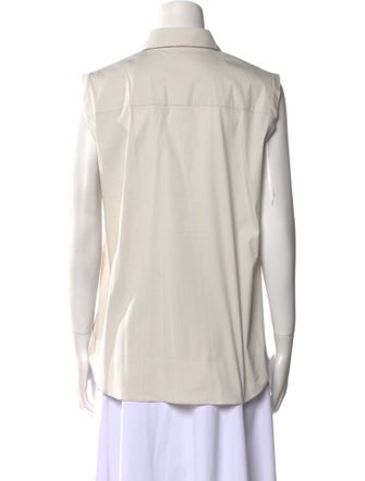 Brunello Cucinelli Sleeveless Button-Up Top