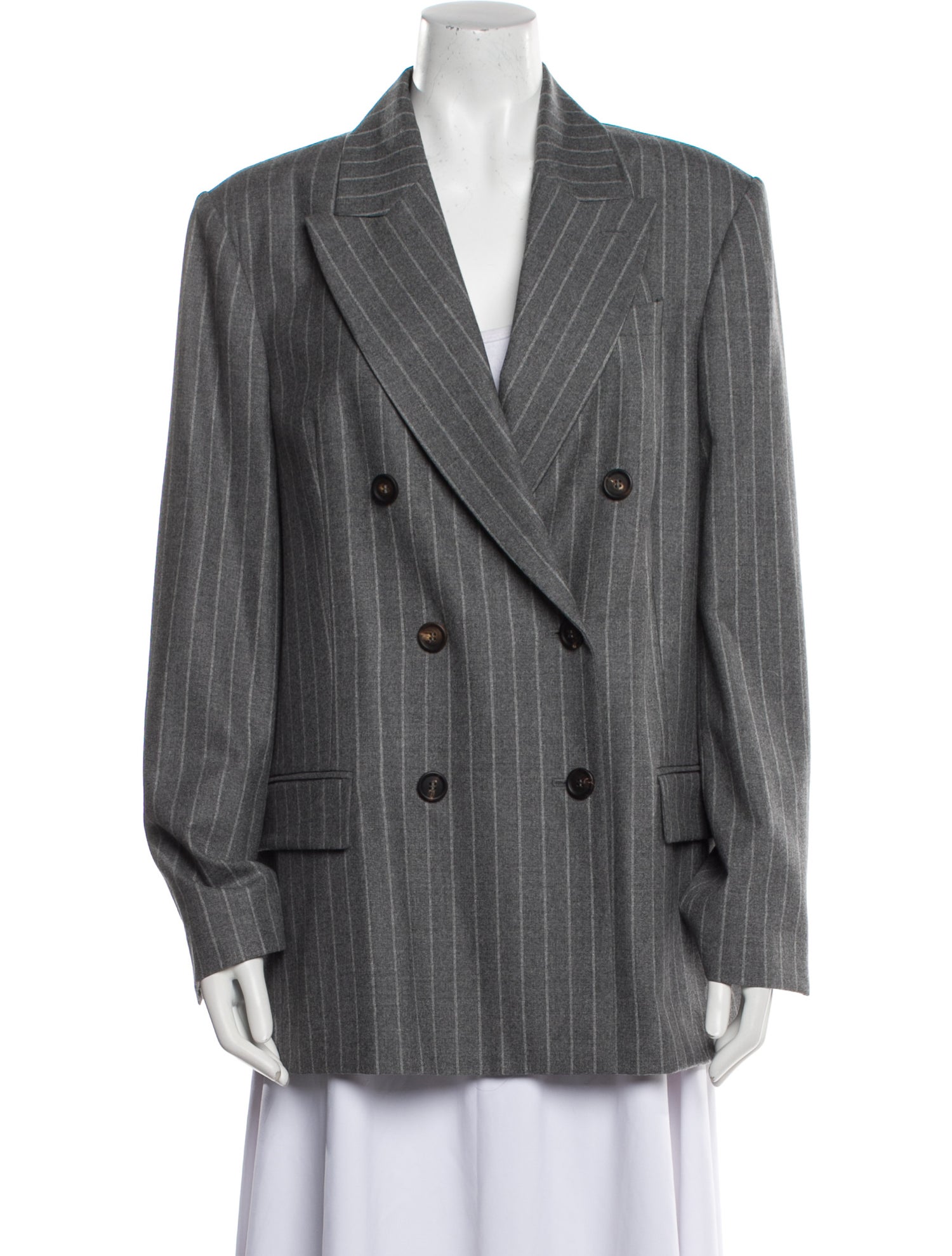 Brunello Cucinelli Virgin Wool Striped Blazer w/ Tags