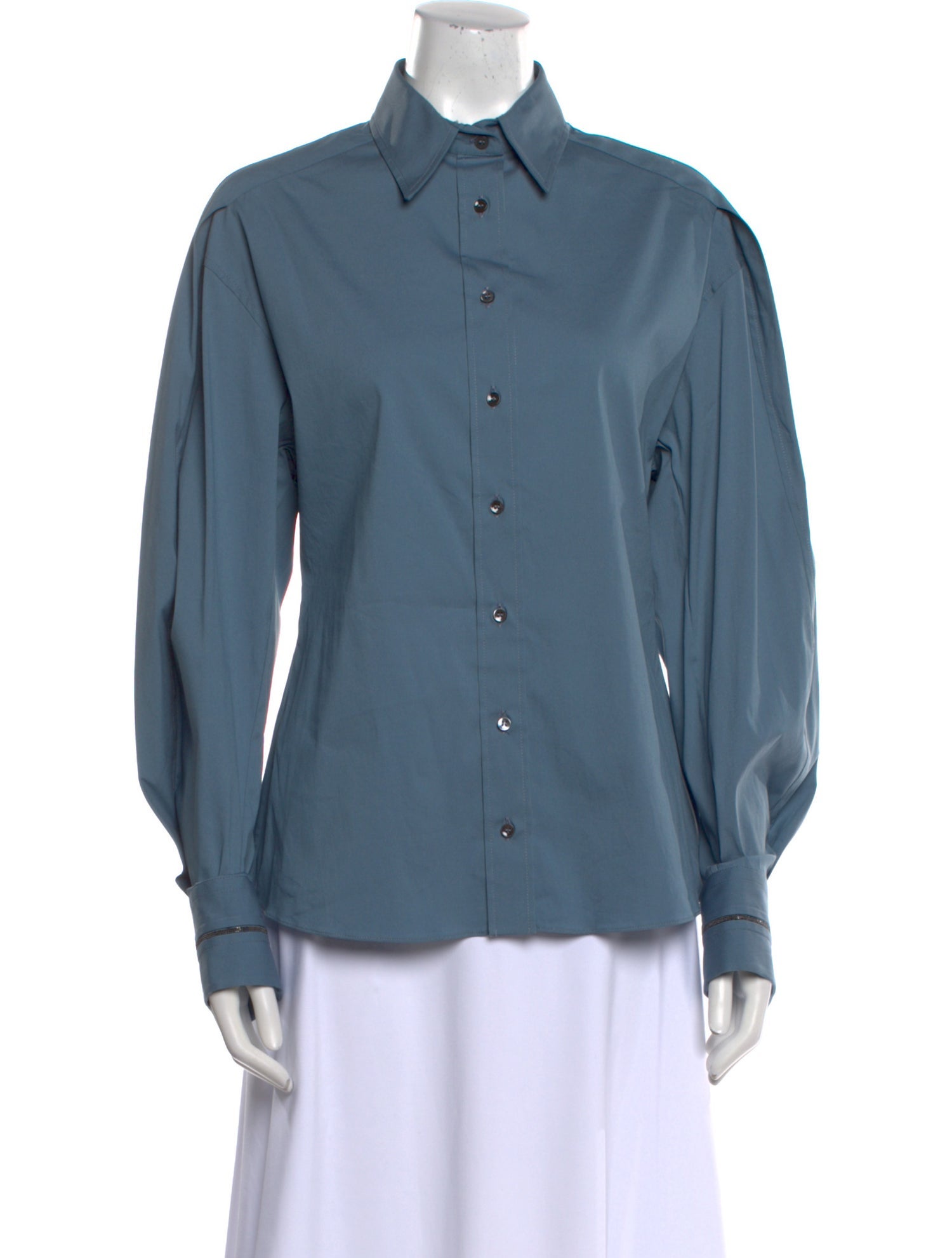 Brunello Cucinelli Long Sleeve Button-Up Top w/ Tags