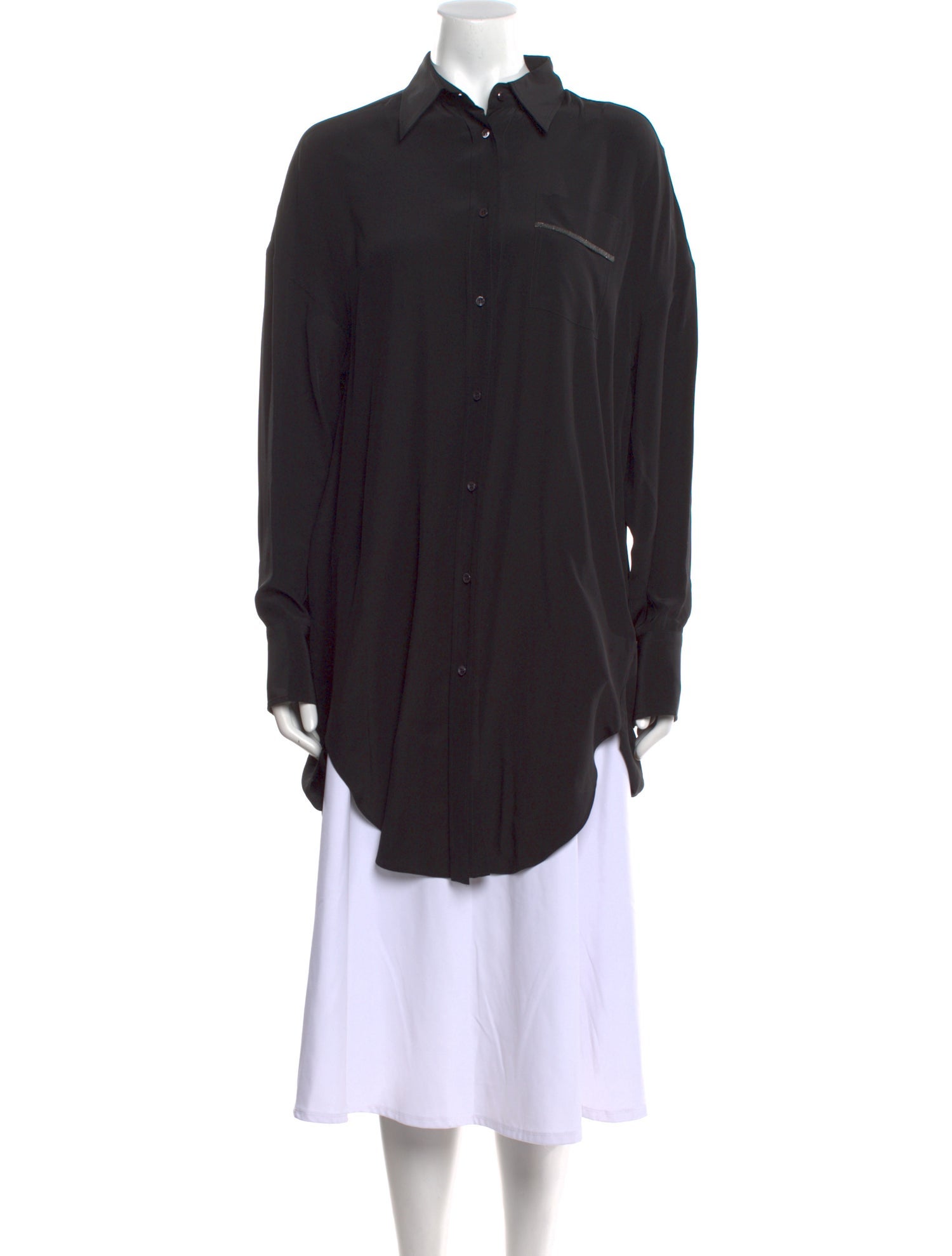 Brunello Cucinelli Silk Long Sleeve Tunic w/ Tags