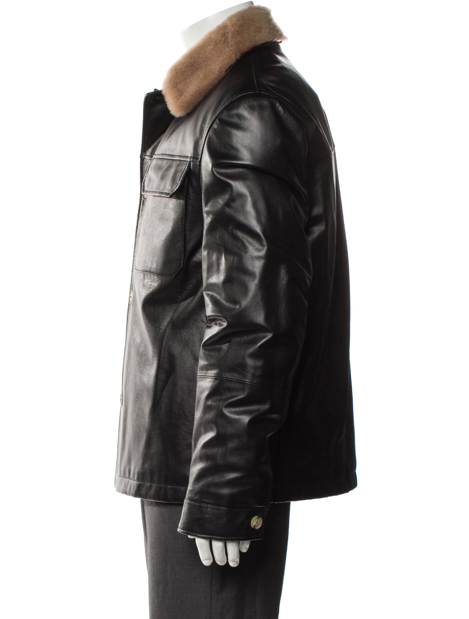 Brunello Cucinelli Leather Utility Jacket w/ Tags