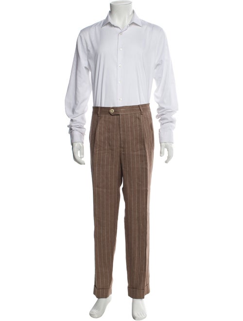 Brunello Cucinelli Linen Striped Two-Piece Suit