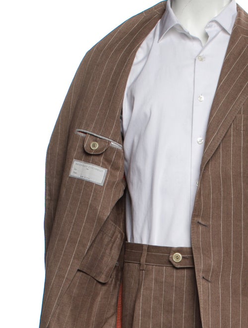 Brunello Cucinelli Linen Striped Two-Piece Suit