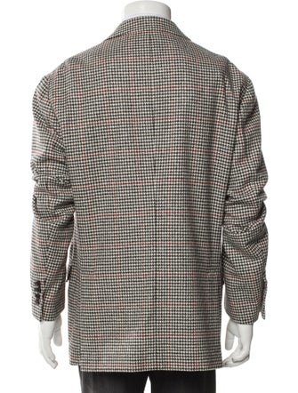 Brunello Cucinelli Wool Houndstooth Print Blazer
