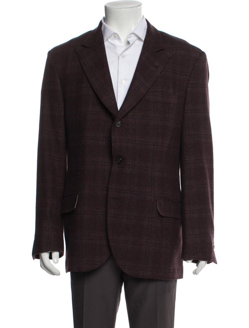 Brunello Cucinelli Wool Plaid Print Blazer
