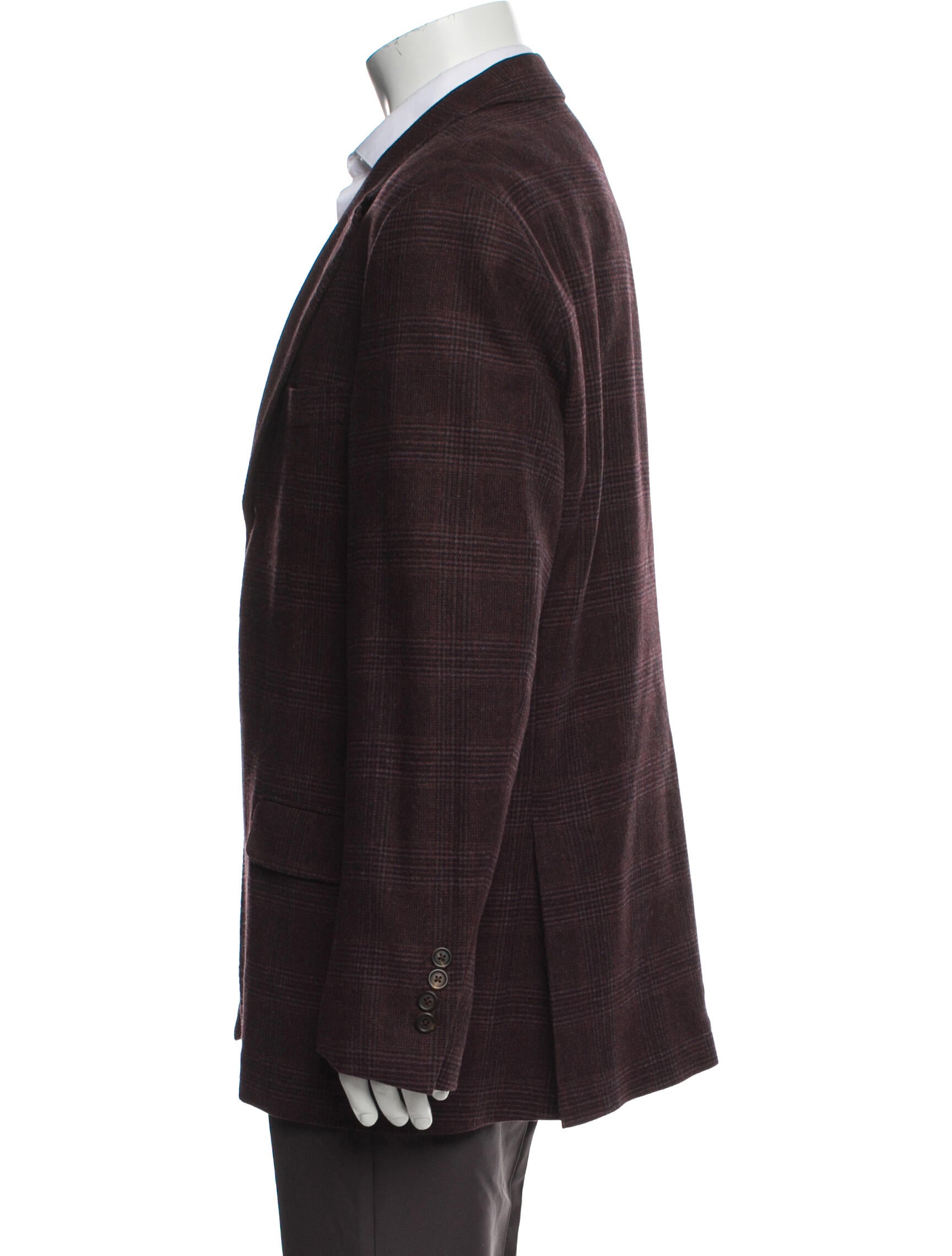 Brunello Cucinelli Wool Plaid Print Blazer
