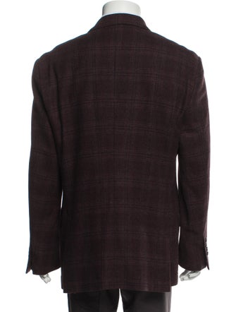 Brunello Cucinelli Wool Plaid Print Blazer