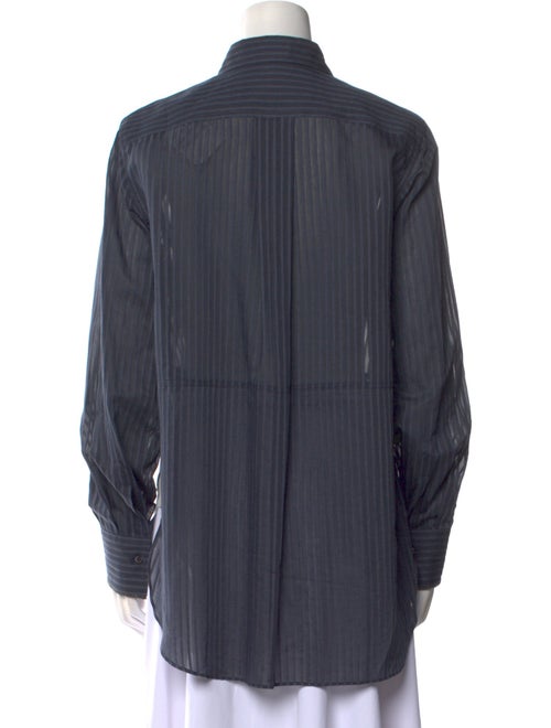 Brunello Cucinelli Long Sleeve Button-Up Top