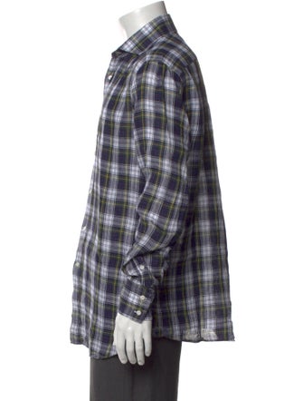 Brunello Cucinelli Plaid Print Long Sleeve Shirt