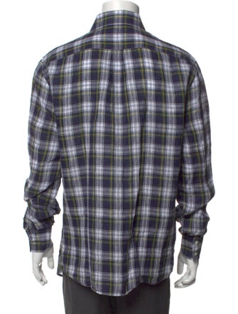 Brunello Cucinelli Plaid Print Long Sleeve Shirt