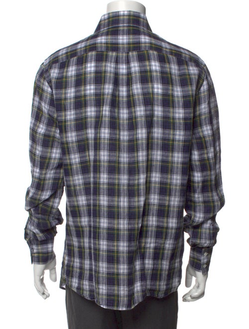 Brunello Cucinelli Plaid Print Long Sleeve Shirt