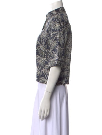 Brunello Cucinelli Silk Printed Crop Top