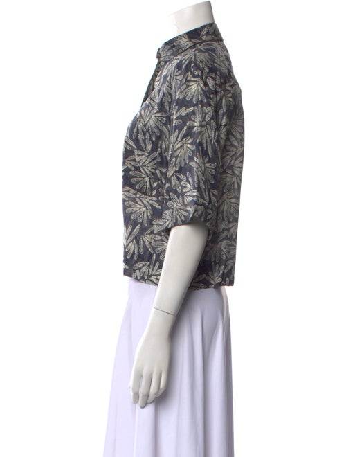 Brunello Cucinelli Silk Printed Crop Top
