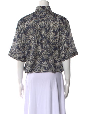 Brunello Cucinelli Silk Printed Crop Top