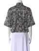 Brunello Cucinelli Silk Printed Crop Top