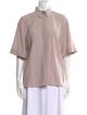Brunello Cucinelli Silk Short Sleeve Blouse