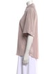 Brunello Cucinelli Silk Short Sleeve Blouse