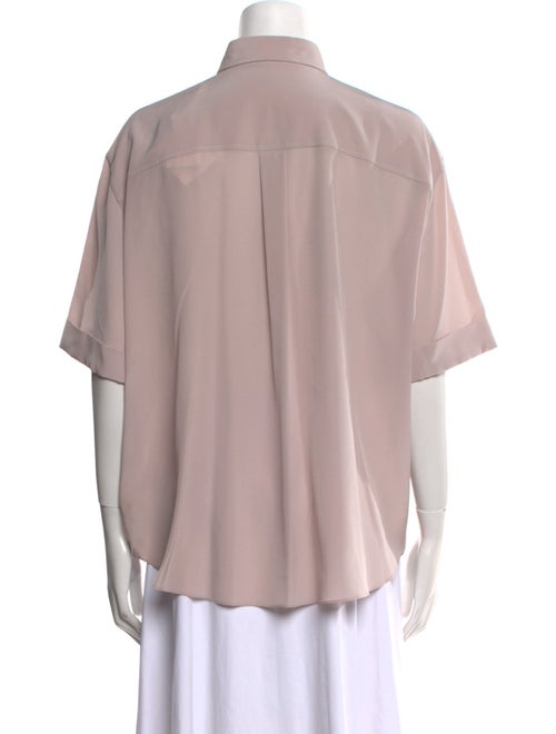 Brunello Cucinelli Silk Short Sleeve Blouse