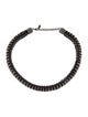 Brunello Cucinelli Leather Braided Tubular Monili Collar Necklace