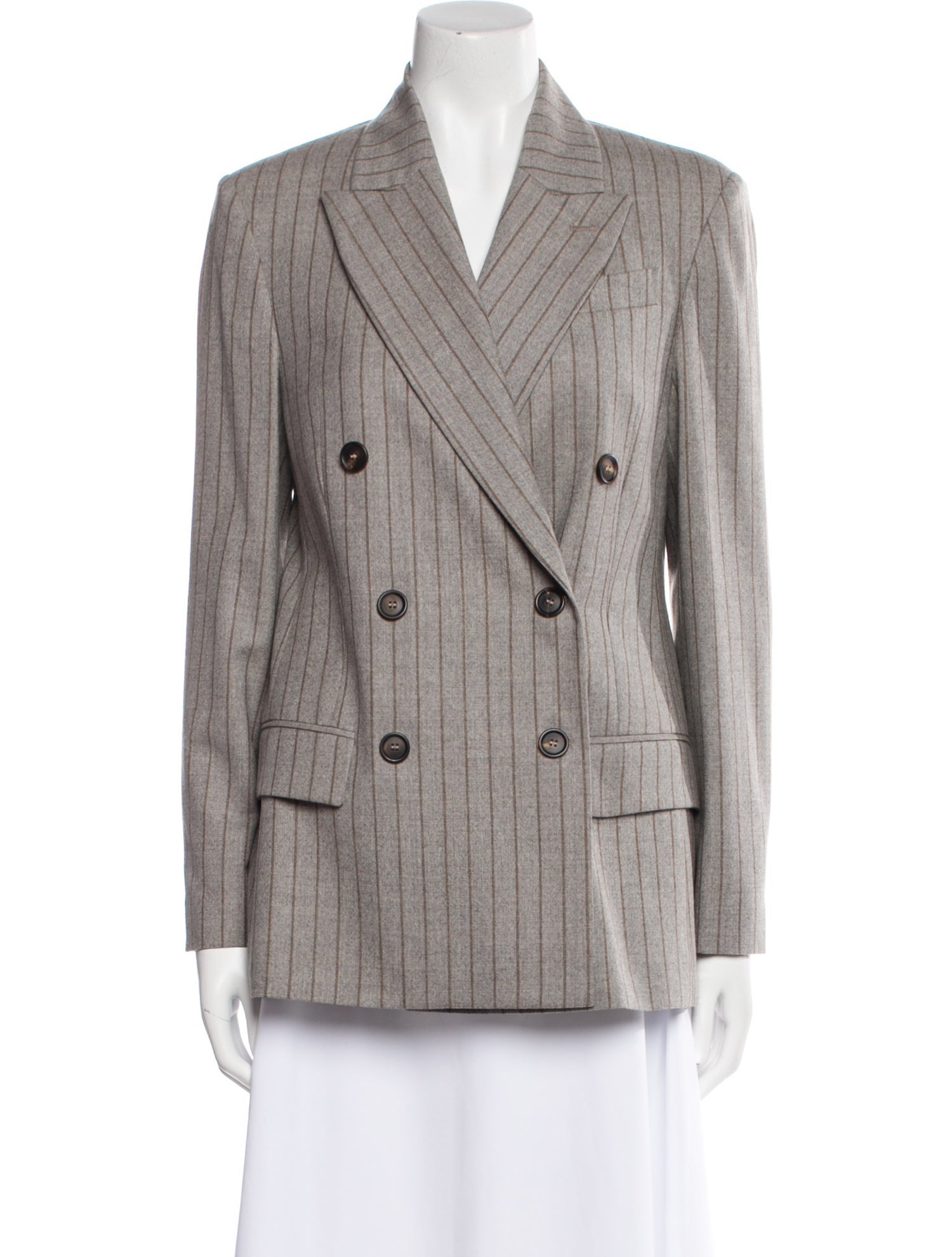 Brunello Cucinelli Virgin Wool Striped Blazer w/ Tags