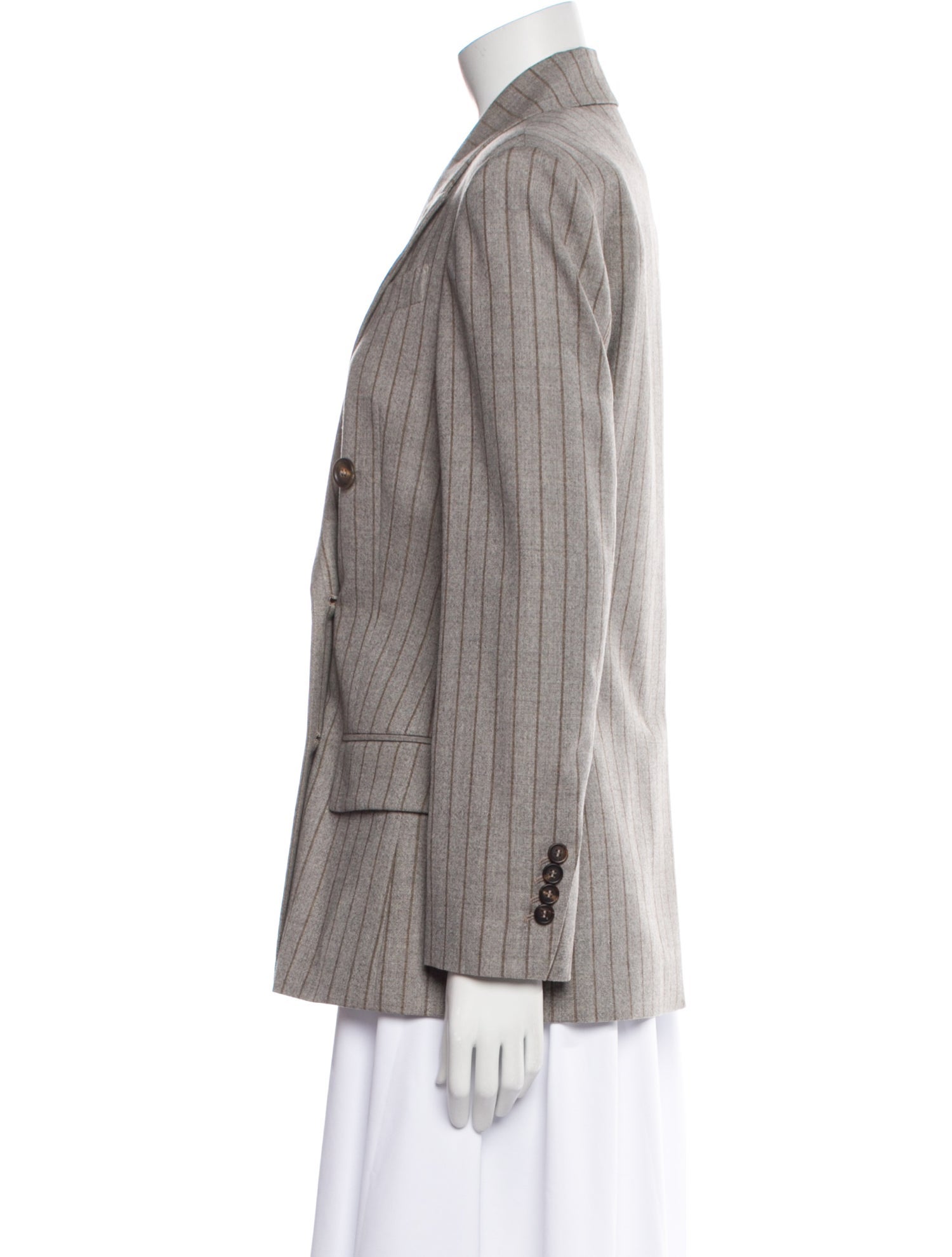 Brunello Cucinelli Virgin Wool Striped Blazer w/ Tags