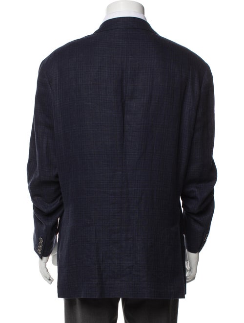 Brunello Cucinelli Linen Plaid Print Blazer