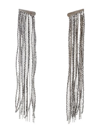 Brunello Cucinelli Beaded Fringe Drop Earrings