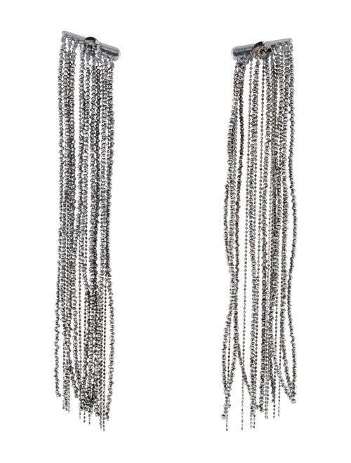 Brunello Cucinelli Beaded Fringe Drop Earrings