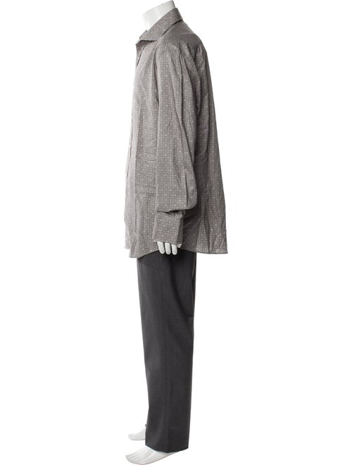 Brunello Cucinelli Polka Dot Print Long Sleeve Shirt