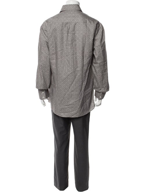 Brunello Cucinelli Polka Dot Print Long Sleeve Shirt