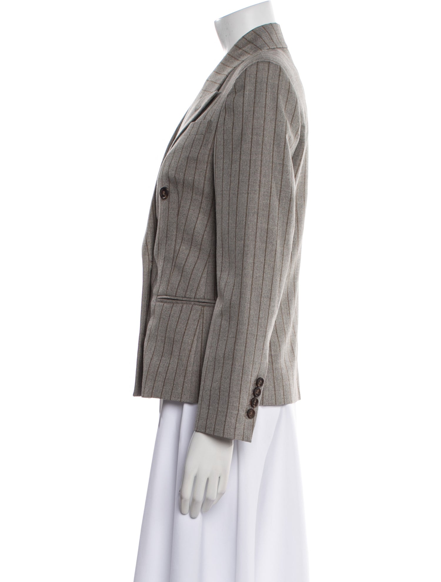 Brunello Cucinelli Virgin Wool Striped Blazer