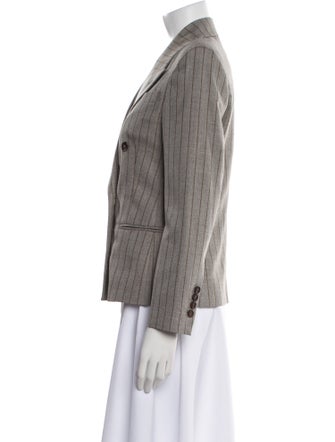 Brunello Cucinelli Virgin Wool Striped Blazer