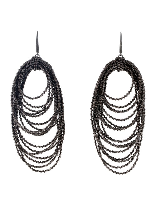 Brunello Cucinelli Beaded Tiered Monili Drop Earrings