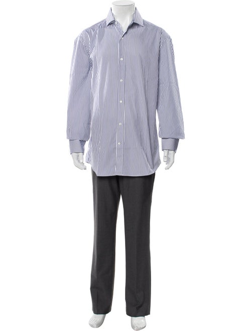 Brunello Cucinelli Striped Long Sleeve Dress Shirt