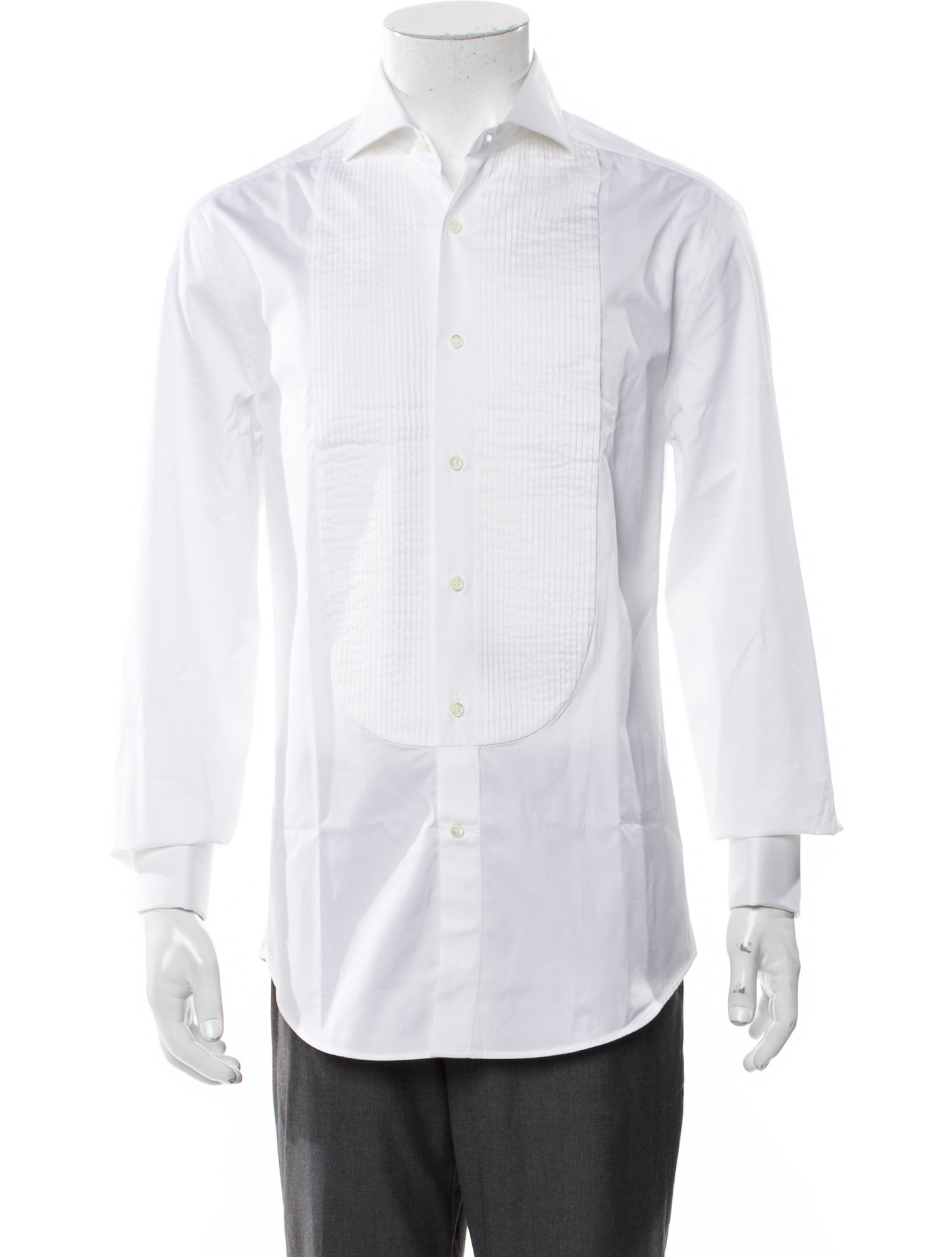 Brunello Cucinelli Long Sleeve Tuxedo Shirt
