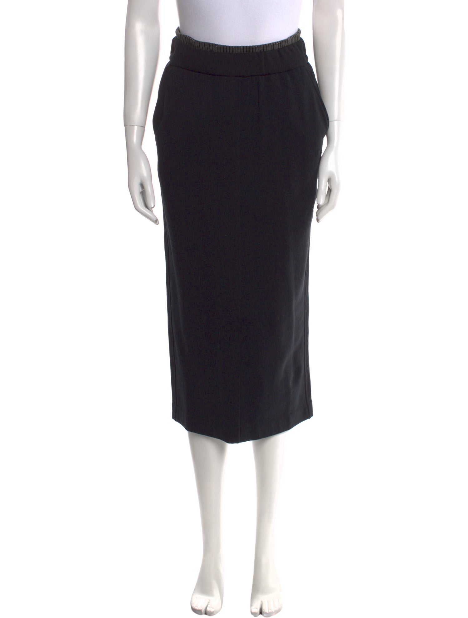 Brunello Cucinelli Studded Accents Midi Length Skirt