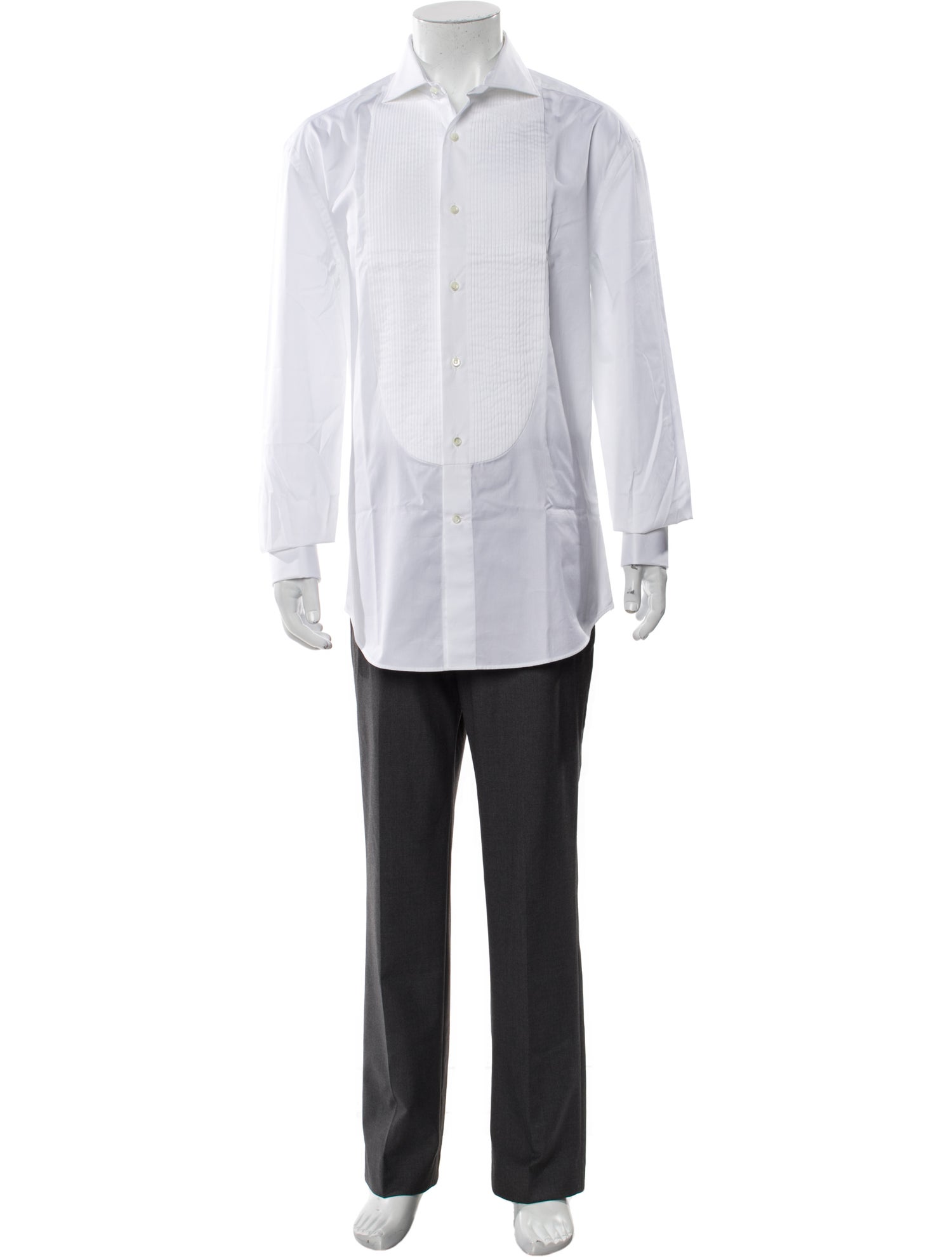 Brunello Cucinelli Long Sleeve Tuxedo Shirt