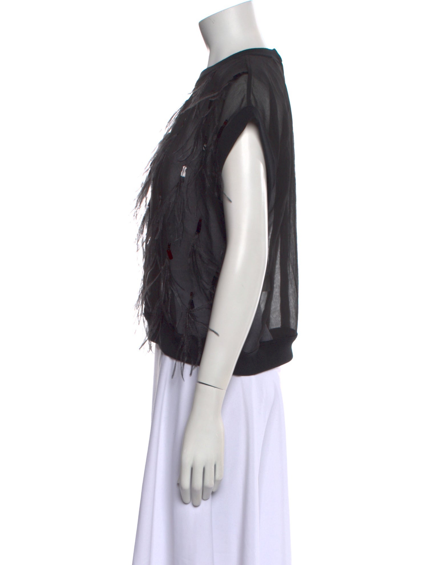 Brunello Cucinelli Silk Crew Neck Top