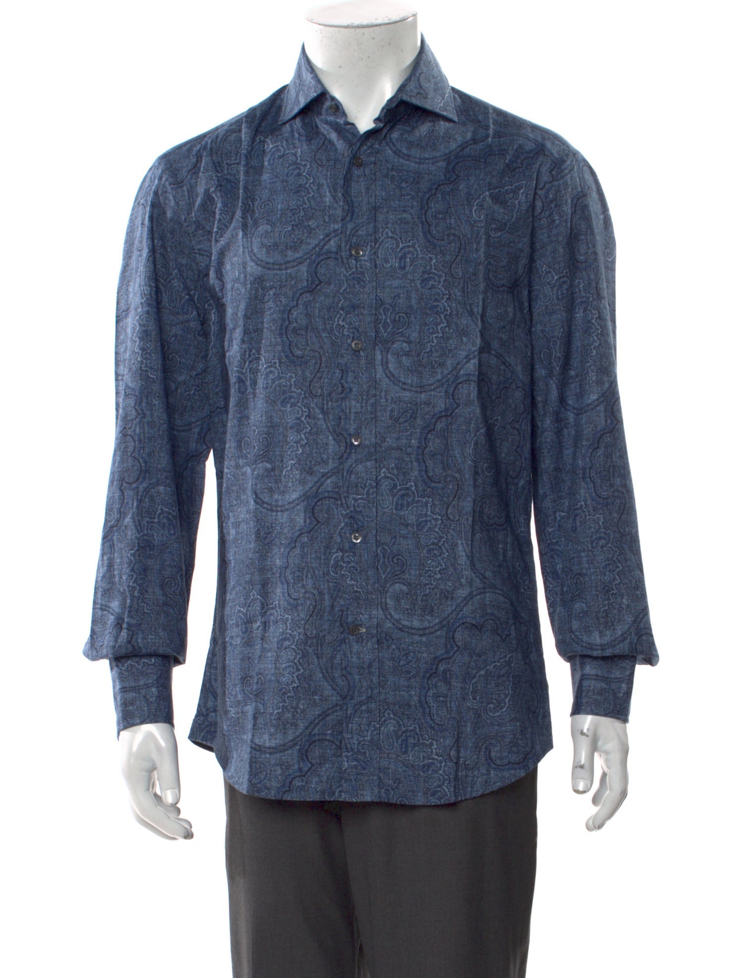 Brunello Cucinelli Paisley Print Long Sleeve Shirt