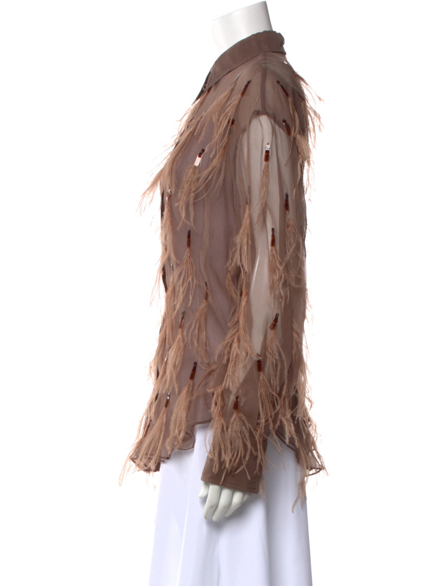 Brunello Cucinelli Silk Printed Button-Up Top w/ Tags