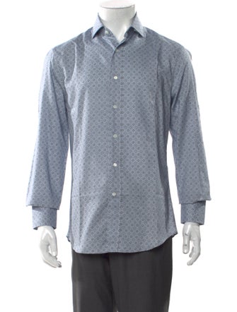 Brunello Cucinelli Printed Long Sleeve Dress Shirt