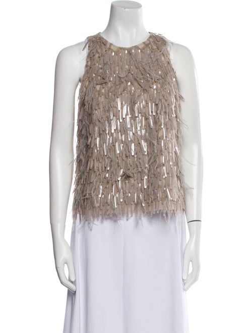 Brunello Cucinelli Silk Crew Neck Top