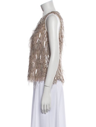 Brunello Cucinelli Silk Crew Neck Top