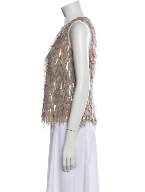 Brunello Cucinelli Silk Crew Neck Top