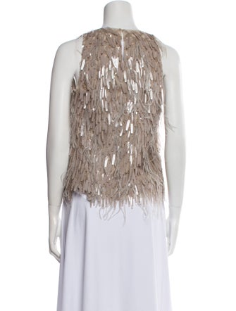 Brunello Cucinelli Silk Crew Neck Top