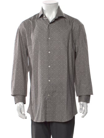 Brunello Cucinelli Printed Long Sleeve Dress Shirt