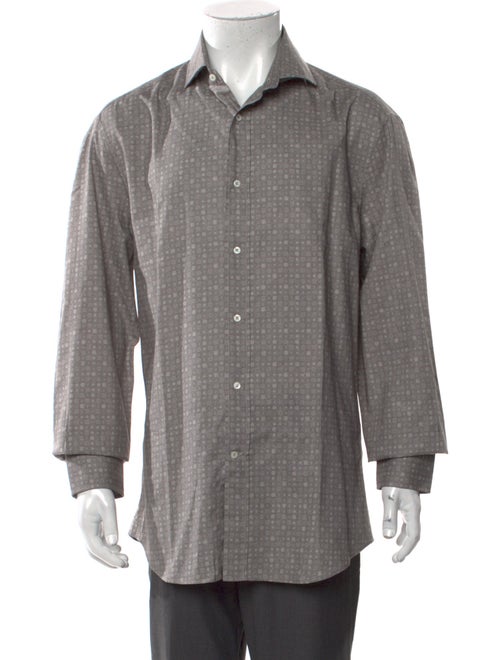 Brunello Cucinelli Printed Long Sleeve Dress Shirt
