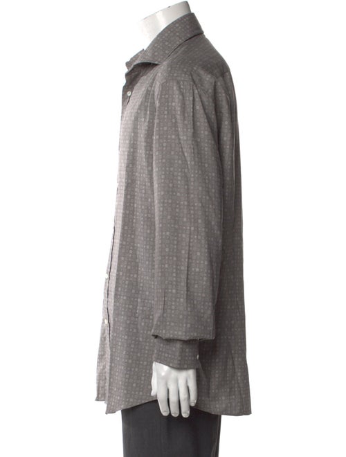 Brunello Cucinelli Printed Long Sleeve Dress Shirt